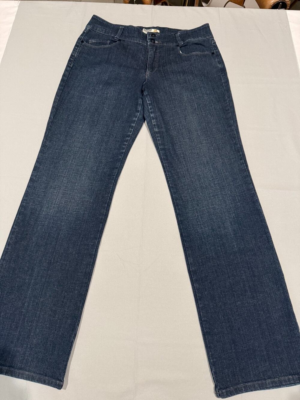 Jeanstar Premium Denim Womens Jeans Size 10 Blue Straight Leg Zip Pocket Y2K